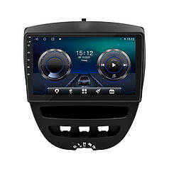 Штатна магнітола Lesko для Peugeot 107 I 2005-2009 екран 10" 4/32Gb/4G/ Wi-Fi/CarPlay Premium GPS Android