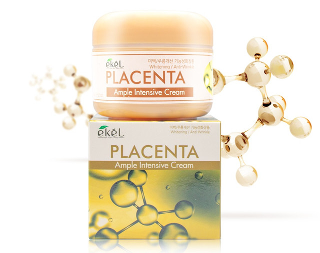 Омолоджуючий крем для обличчя Ekel Placenta Ample Cream Intensive з плацентою