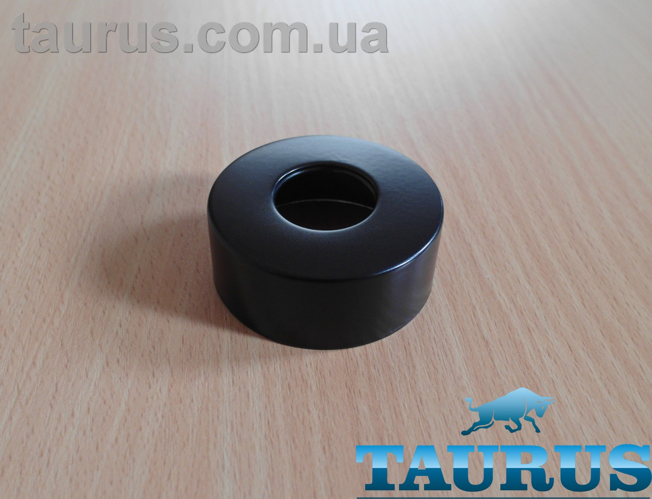 Чорний високий декоративний фланець ThermoPulse D60 висота h 25 мм Black, внутрішній розмір 3/4" (d25 мм). Латунь