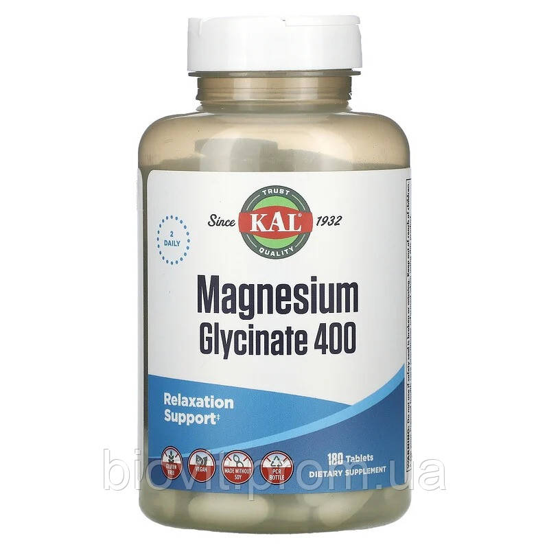 Магний глицинат (Magnesium Glycinate) 400 мг 180 таблеток (ID ...