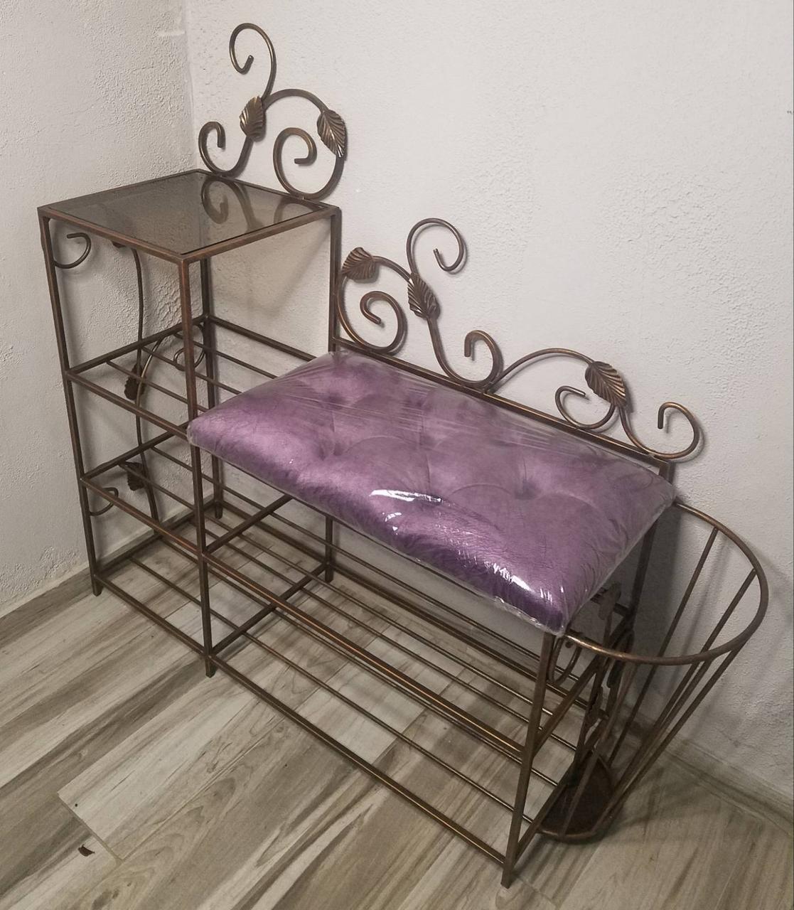 Купити Банкетка ВЕСНЯНЕ ЛИСТЯ 100см з зонтницей і етажеркою, сидіння ...