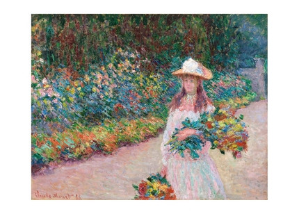 Листівка Claude Monet - Young Girl in the Garden of Giverny, 1888