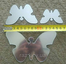 Акрилові дзеркальні наклейка на стіну, пластикові "метелики дзеркальні 30 шт. набір ", фото 3