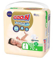 Goo.N Подгузники Premium Soft S (4-8кг) 70 шт. (маломерят real 3-6,5кг)