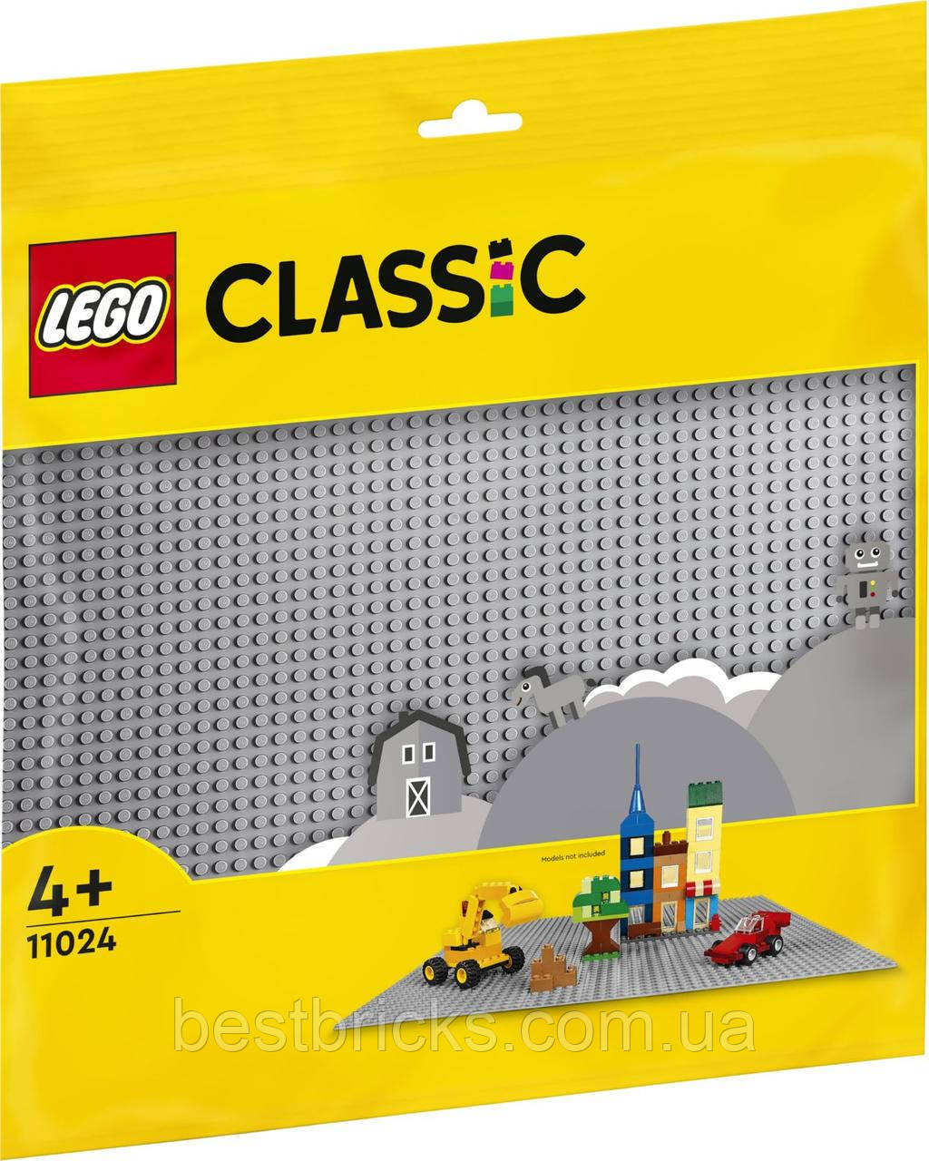 Lego Classic Сіра базова пластина 11024