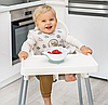 Тарелка с присоской и ложкой для детей и младенцев Серый BabyOno, фото 5