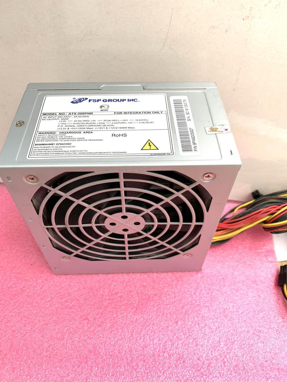 Блок питания FSP ATX-500PNR 500W, + PCI-e 6pin, +CPU 8pin, Fan 120mm, блок питания для ПК - фото 2 - id-p1585593627