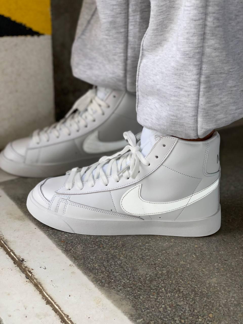 Жіночі кросівки Nike Blazer Mid Reflective White | Найк Блейзер Білі
