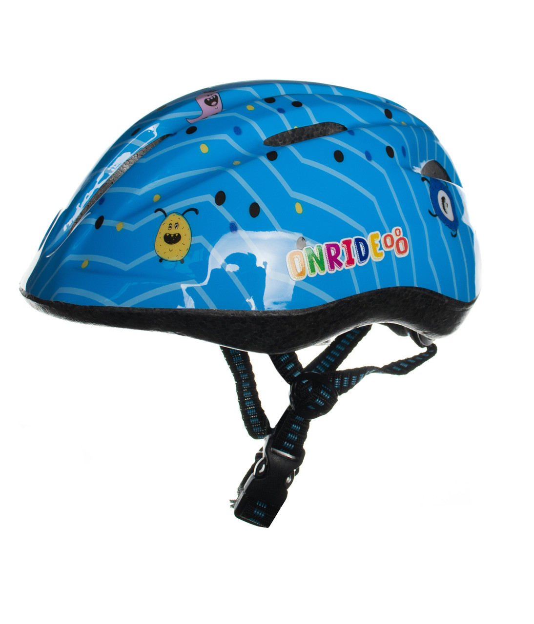 Велосипедний дитячий шолом Onride Clip монстрики S 48-52 Cиній