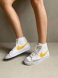Жіночі кросівки Nike Blazer Mid 77 Vintage Yellow | Найк Блейзер Жовті, фото 2
