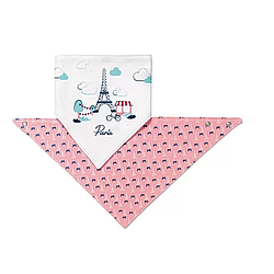 Набір з 2-х бавовняних нагрудників бандан Париж BabyOno