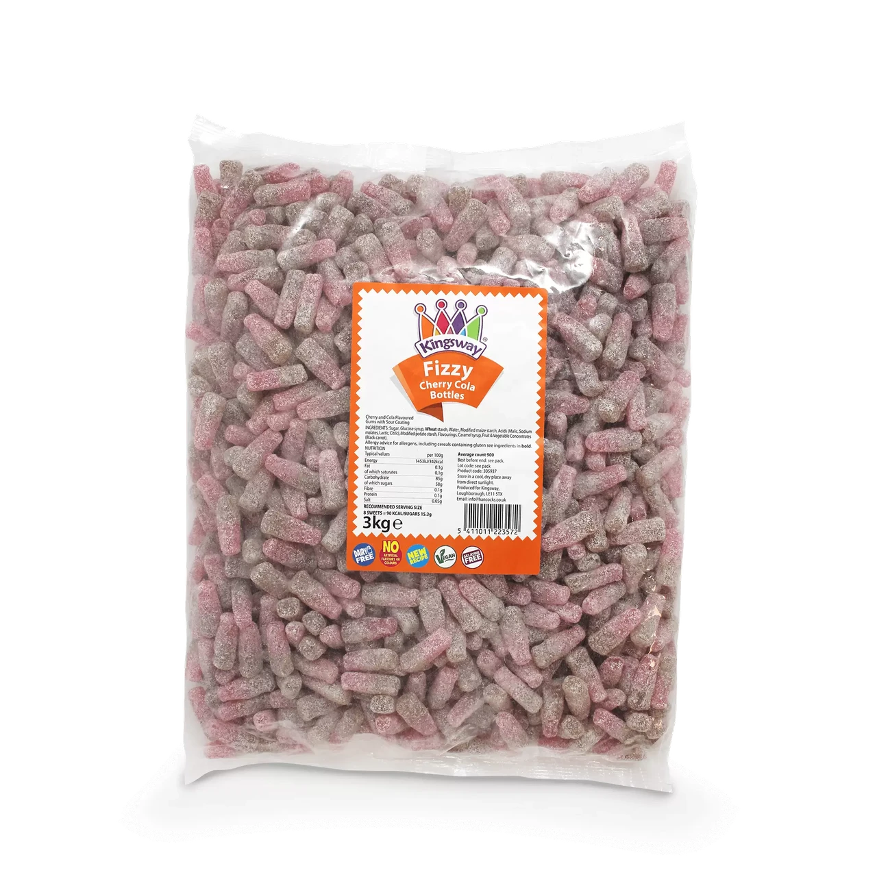 Желейки Kingsway Fizzy Cherry Cola Bottles 3kg