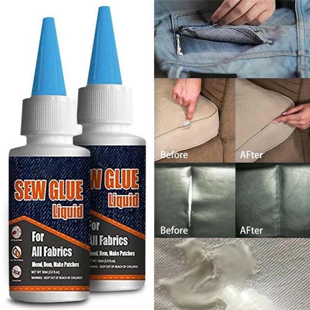 Универсальный клей для ткани и кожи Sew Glue Liquid - фото 3 - id-p1585636110