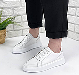 Кросівки кеди жіночі шкіряні Лакі білі розмір 39, фото 4