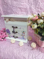 💜Скринька комод для прикрас Париж із дзеркалом