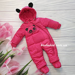 Детский демисезонный  комбинезон Панда 74 80 размер - осенне-весенний комбинезон для деток от рождения, фото 1