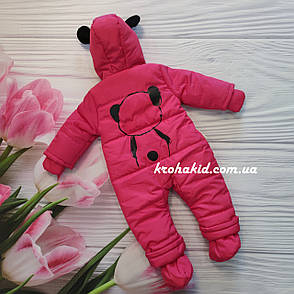 Детский демисезонный  комбинезон Панда 74 80 размер - осенне-весенний комбинезон для деток от рождения, фото 2