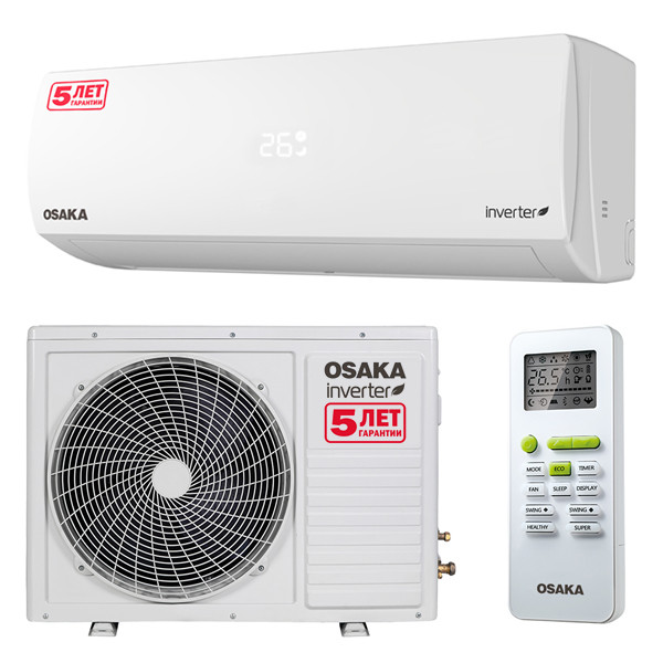 Кондиционер инверторный OSAKA STV-12HH Elite inverter площадь охлаждения 40м2 - фото 1 - id-p1022758469