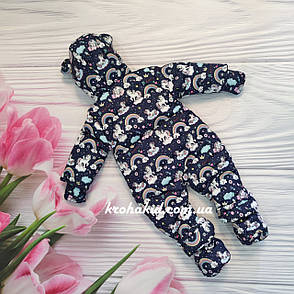 Детский демисезонный комбинезон Єдинороги 80 размер - осенне-весенний комбинезон для деток, фото 2