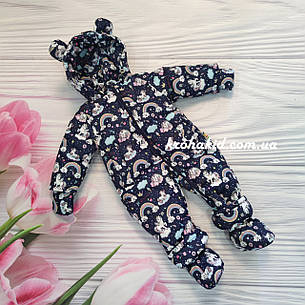 Детский демисезонный комбинезон Єдинороги 80 размер - осенне-весенний комбинезон для деток, фото 1