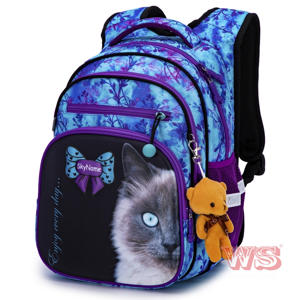 Рюкзак шкільний ортопедичний для дівчинки SkyName Кошеня R3-246