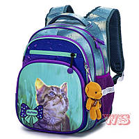 Рюкзак школьный ортопедический для девочки SkyName Котёнок R3-242