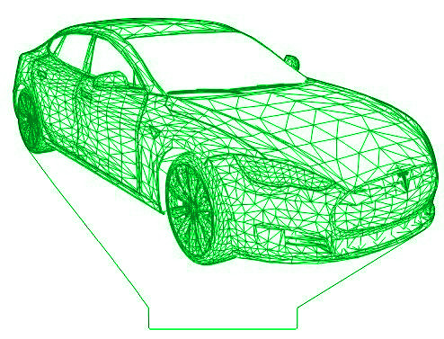 Акриловий світильник-нічник Тесла зелений tty-n001487