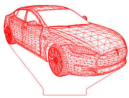 Акриловий світильник-нічник Тесла червоний tty-n001488