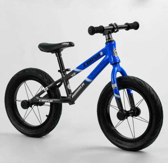 Велобіг для дітей від 3 4 років Corso Runner 73810 алюмінієва рама, колеса надувні гумові 14, фото 1