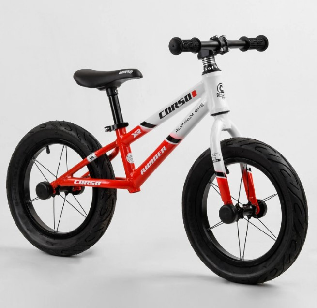 Велобіг для дітей від 3 4 років Corso Runner 71915 алюмінієва рама, колеса надувні гумові 14, фото 1