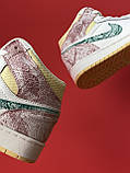 Жіночі кросівки Nike Air Jordan 1 Mid Ice Cream Retro High, білі шкіряні кросівки найк аір джордан 1 ретро хай аїр, фото 9