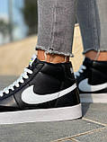 Чоловічі кросівки Nike Blazer 77 Mid BLACK | Найк Блейзер Чорні, фото 7
