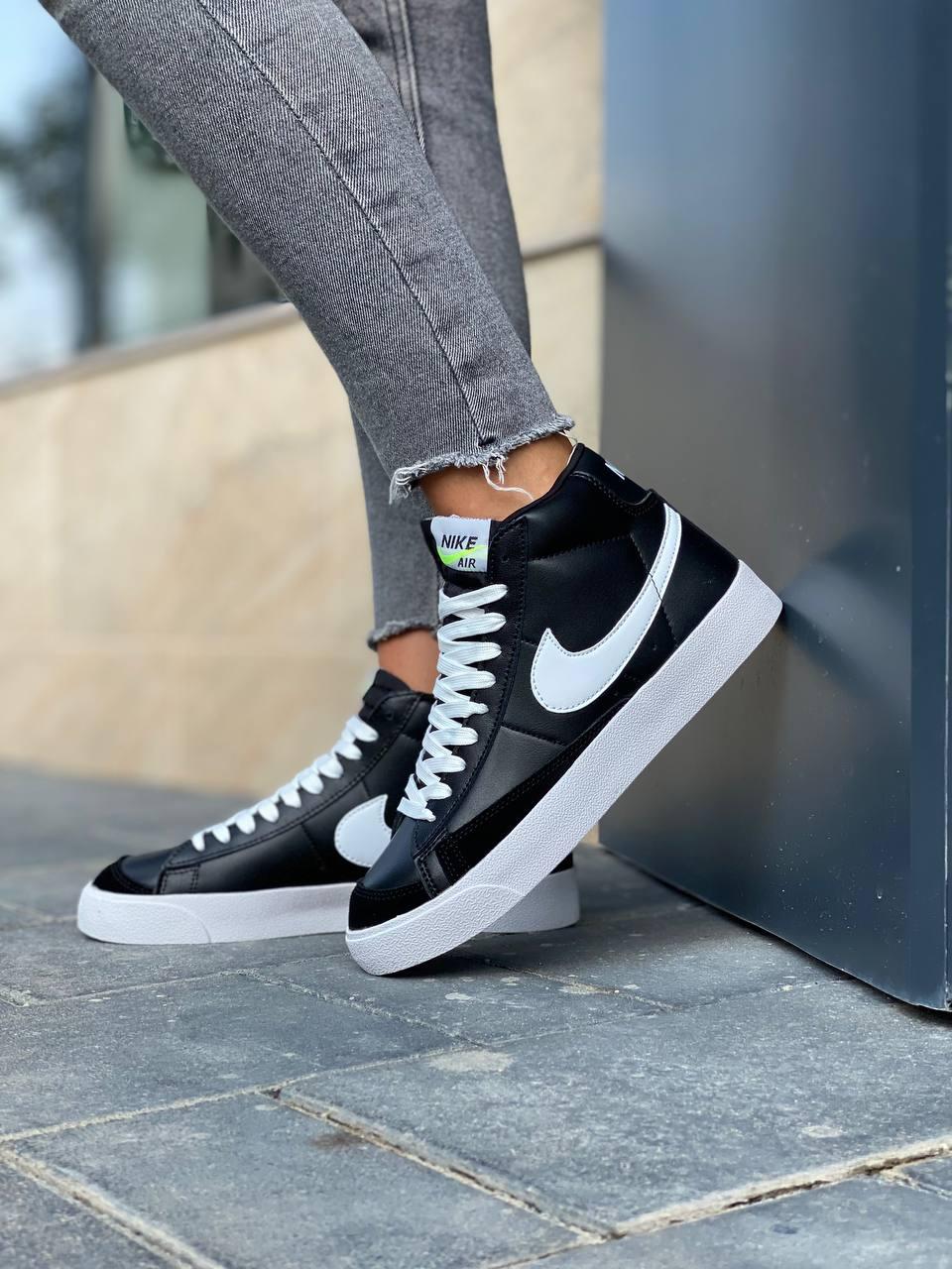 Чоловічі кросівки Nike Blazer 77 Mid BLACK | Найк Блейзер Чорні