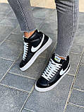 Чоловічі кросівки Nike Blazer 77 Mid BLACK | Найк Блейзер Чорні, фото 3
