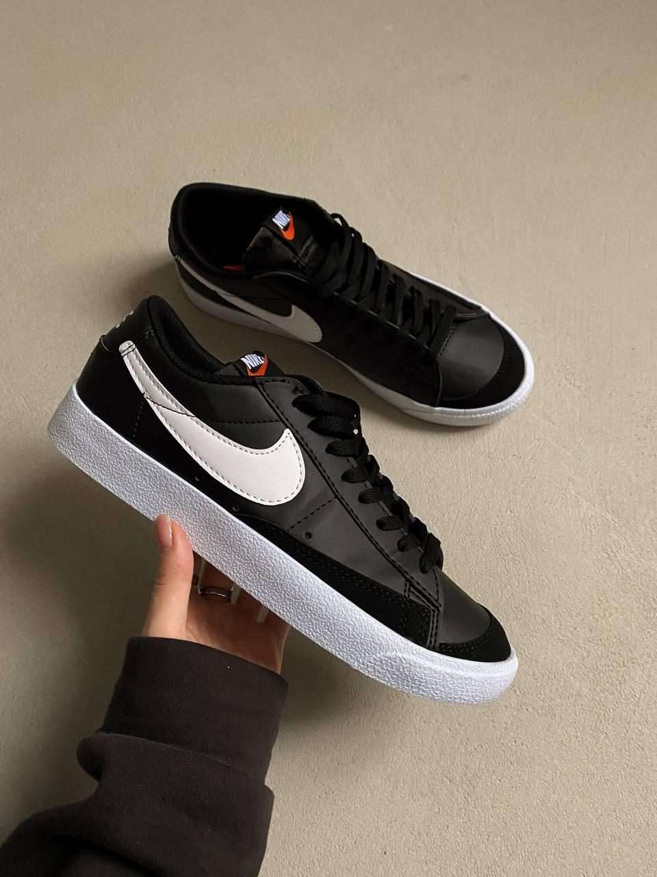 Чоловічі кросівки Nike Blazer low BLACK | Найк Блейзер Чорні