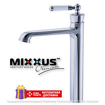 Високий ретро змішувач для накладного умивальника Mixxus Vintage 001 HIGH, фото 4