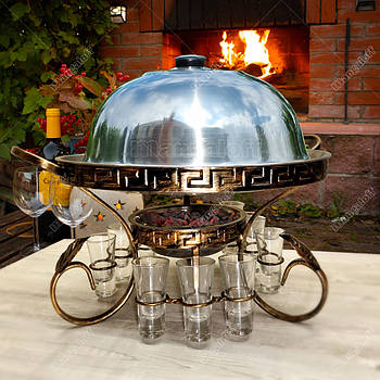 Підставка для підігріву м'яса шашлику Садж Фараон 36см