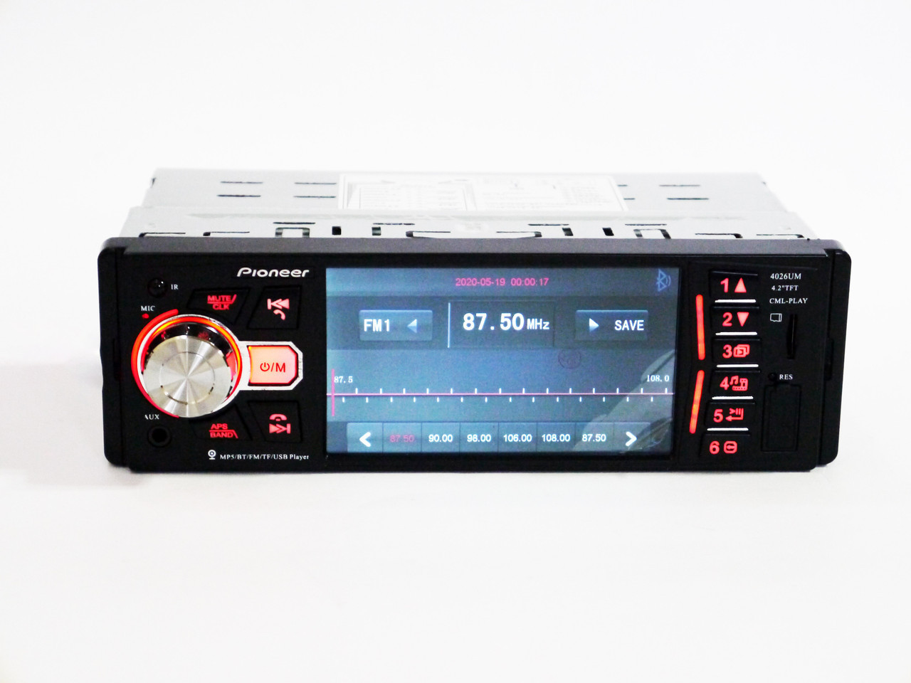 Автомагнітола Pioneer 4026UM ISO Bluetooth екран 4,1'' магнітола піонер із блютузом