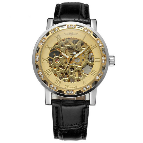 Winner 8012C Diamonds Automatic Black-Silver-Gold - фото 1 - id-p1337750789