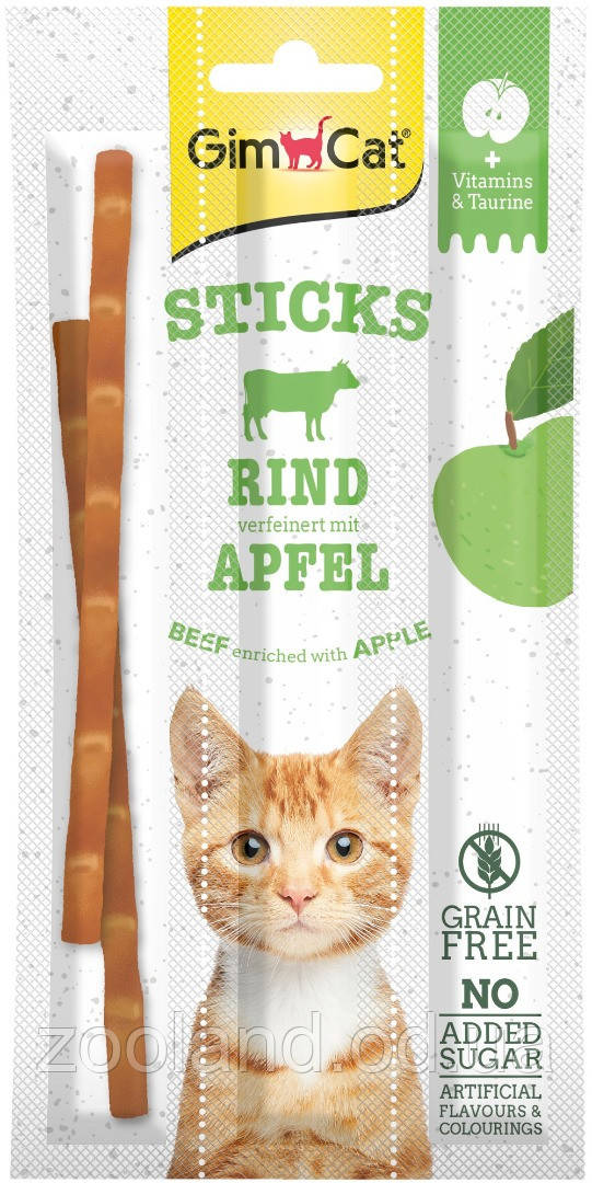 420561 GimCat Superfood Duo Sticks палички з яловичиною та яблуками, 3 шт.