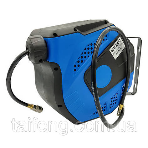 Шланг для компресора 15 м на котушці 8x12мм зі швидкорознімними з'єднаннями AIRKRAFT AHC-35C, фото 1