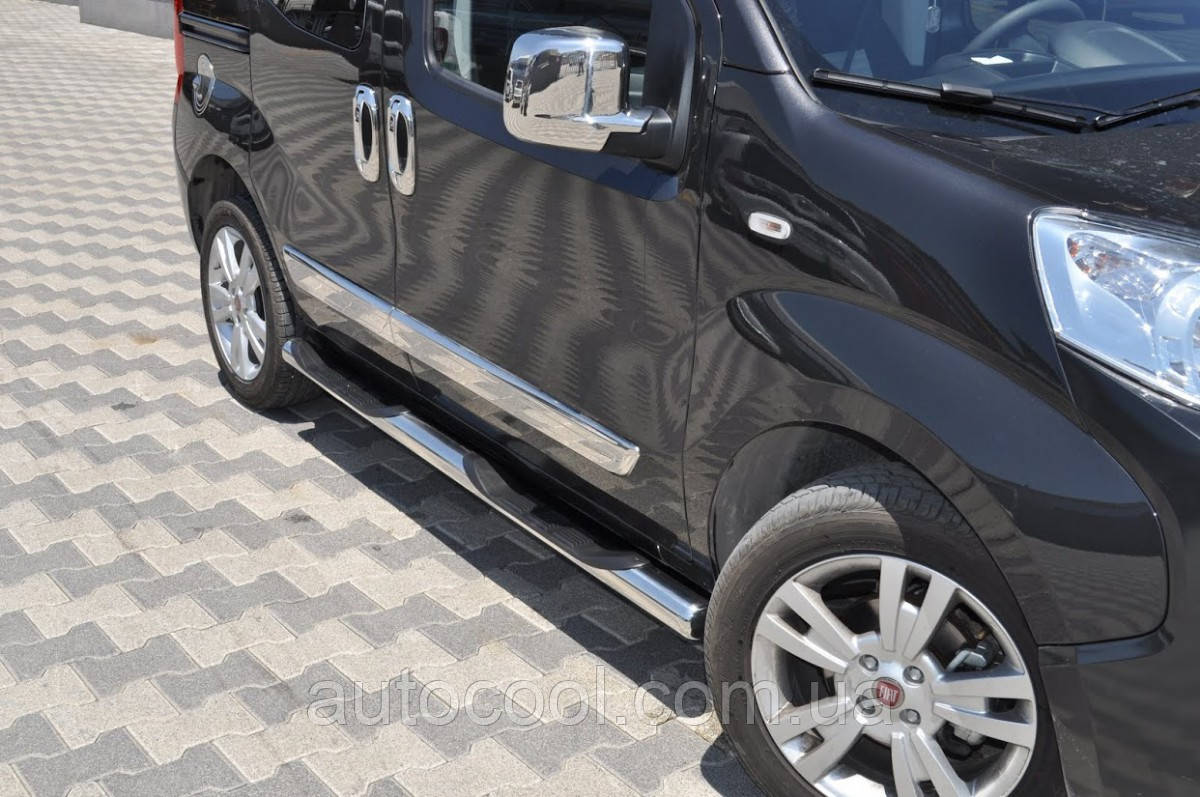 Бічні пороги труба Fiat Qubo/Fiorino 2008+