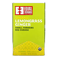 Equal Exchange, Органический травяной чай с лемонграссом и имбирем, без кофеина, 20 чайных пакетиков, 30 г