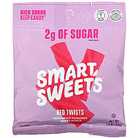 SmartSweets, Red Twists, ягодный пунш, 50 г (1,8 унции) - Оригинал