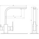 Змішувач для кухні під осмос Globus Lux LAZER GLLR-0111-11-GRAPHITE (000021916), фото 7
