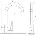 Змішувач для кухні під осмос Globus Lux LAZER GLLR-0333-11-GRAPHITE (000021917), фото 6