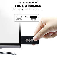 Ігрова приставка Денді до телевізора D600 HDMI з бездротовими джойстиками дитяча консоль, фото 5