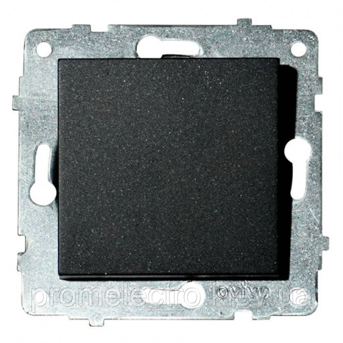 Механізм вимикача 1-клавішний GRANO чорний