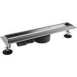 Трап душовий OCEAN-(4) із нержавіючої сталі 70*600мм під плитку, фото 3