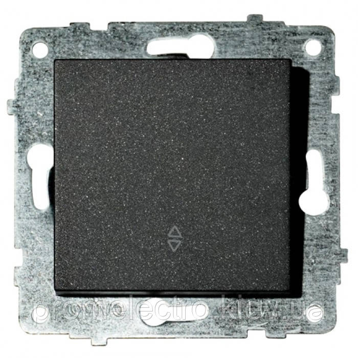 Механізм вимикача прохідний 1-клавішний GRANO чорний